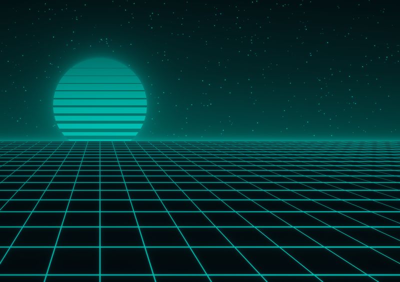 Neon Teal Classic, inner screen wallpaper