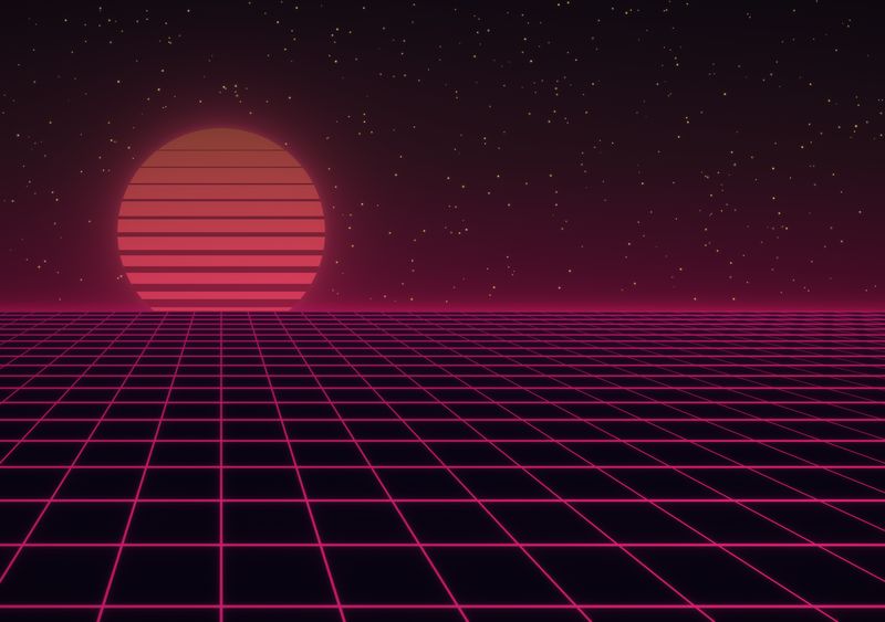 Outrun Sunset, inner screen wallpaper
